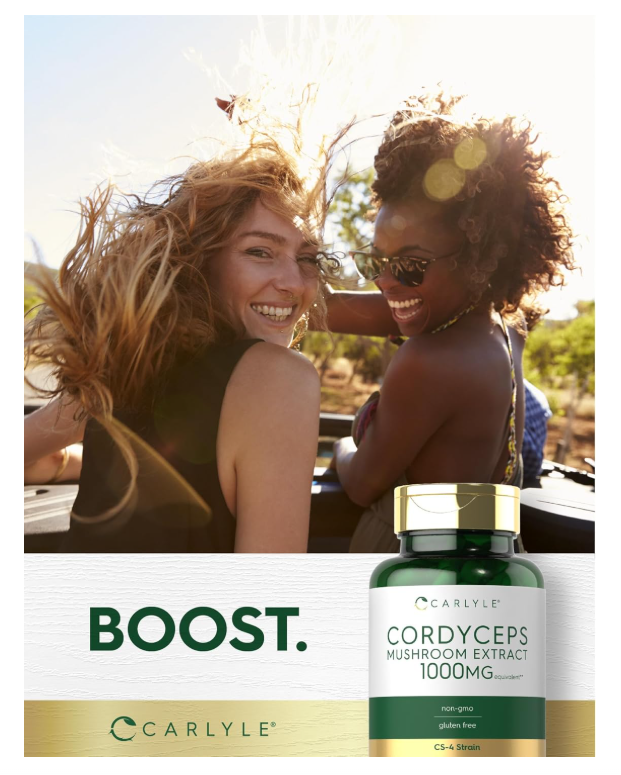 Cordyceps Carlyle  | 150 Unidades | Cepa CS-4 | Sin OMG y Sin Gluten