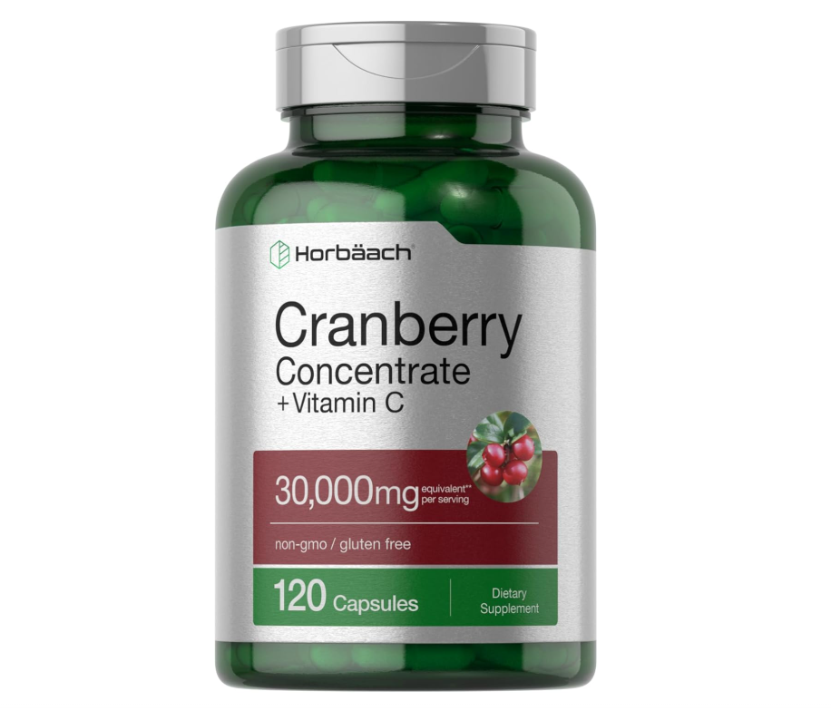 Arándano + Vitamina C Horbäach | 30,000 mg | 120 Cápsulas | Fórmula de Triple Potencia | Sin OMG