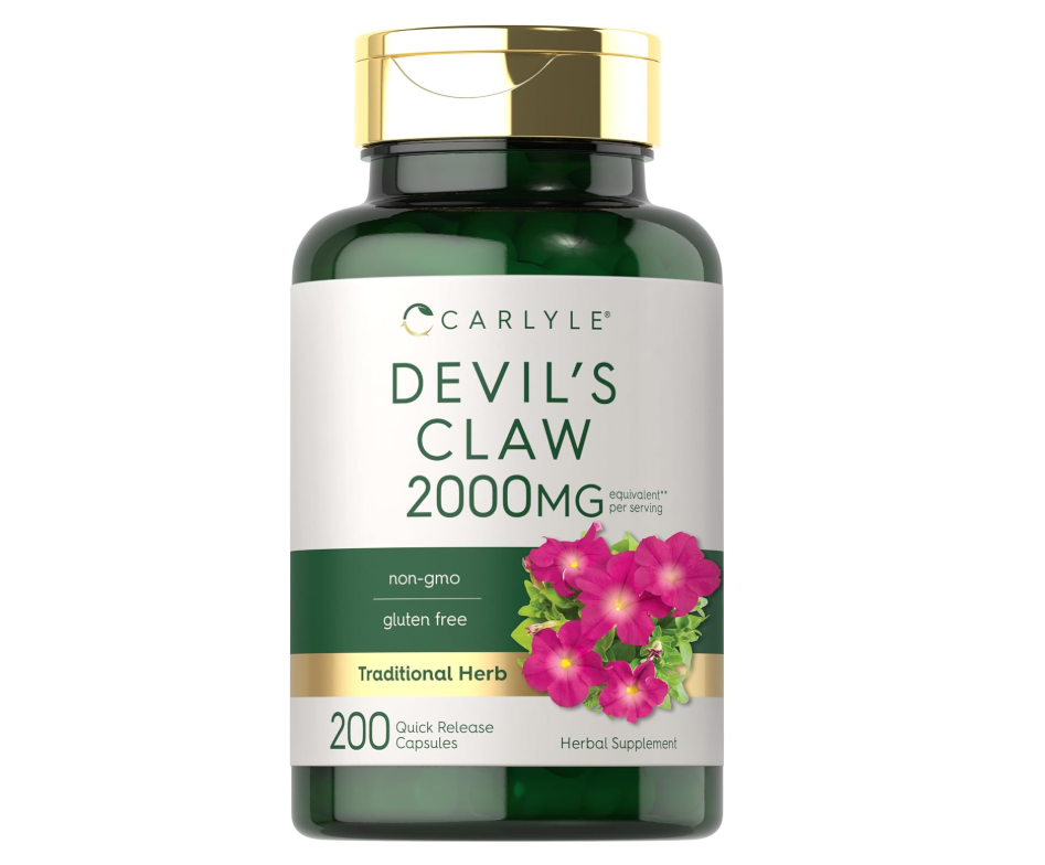 Garra de Diablo 2000mg Carlyle | 200 Cápsulas | Fórmula sin OMG y sin Gluten