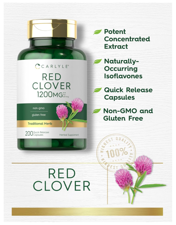 Trébol Rojo Carlyle  | 200 Unidades | Trifolium Pratense | Sin OMG, Sin Gluten