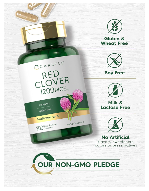 Trébol Rojo Carlyle  | 200 Unidades | Trifolium Pratense | Sin OMG, Sin Gluten