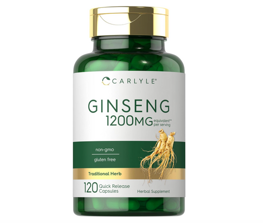 Ginseng Carlyle  | 120 Cápsulas | Para Hombres y Mujeres | Sin OMG y Sin Gluten