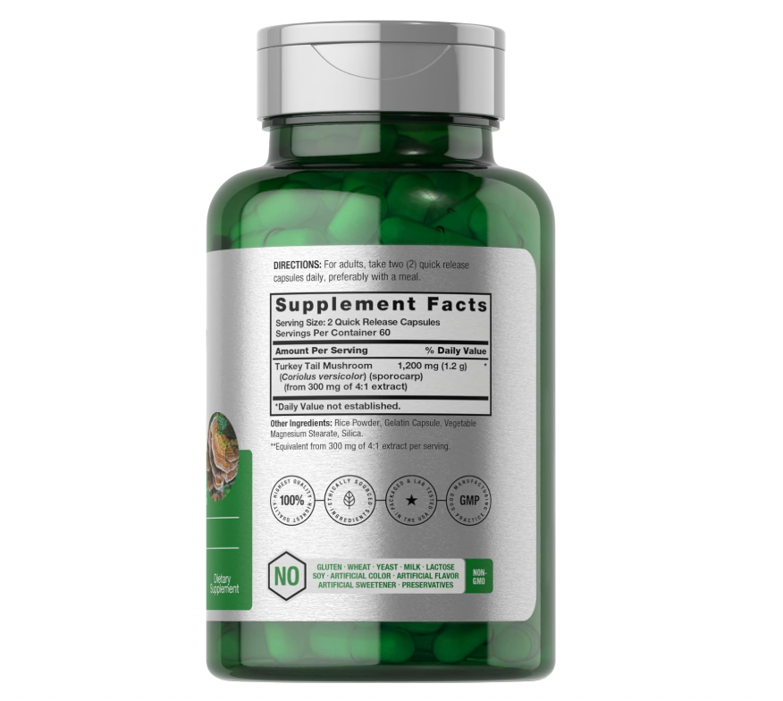 Cola de Pavo Horbäach | 1200mg | 120 Unidades | Extracto sin OMG y Sin Gluten