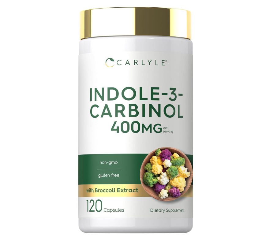 Indole-3-Carbinol Carlyle | 400 mg | 120 Cápsulas | I3C con Mezcla de Brócoli Resveratrol | Vegetariano, Sin OMG y Sin Gluten