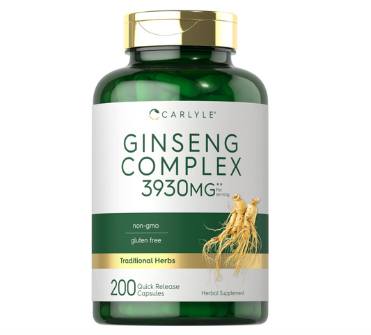 Ginseng Complex Carlyle | 3930mg | 200 Unidades | Sin OMG y Sin Gluten