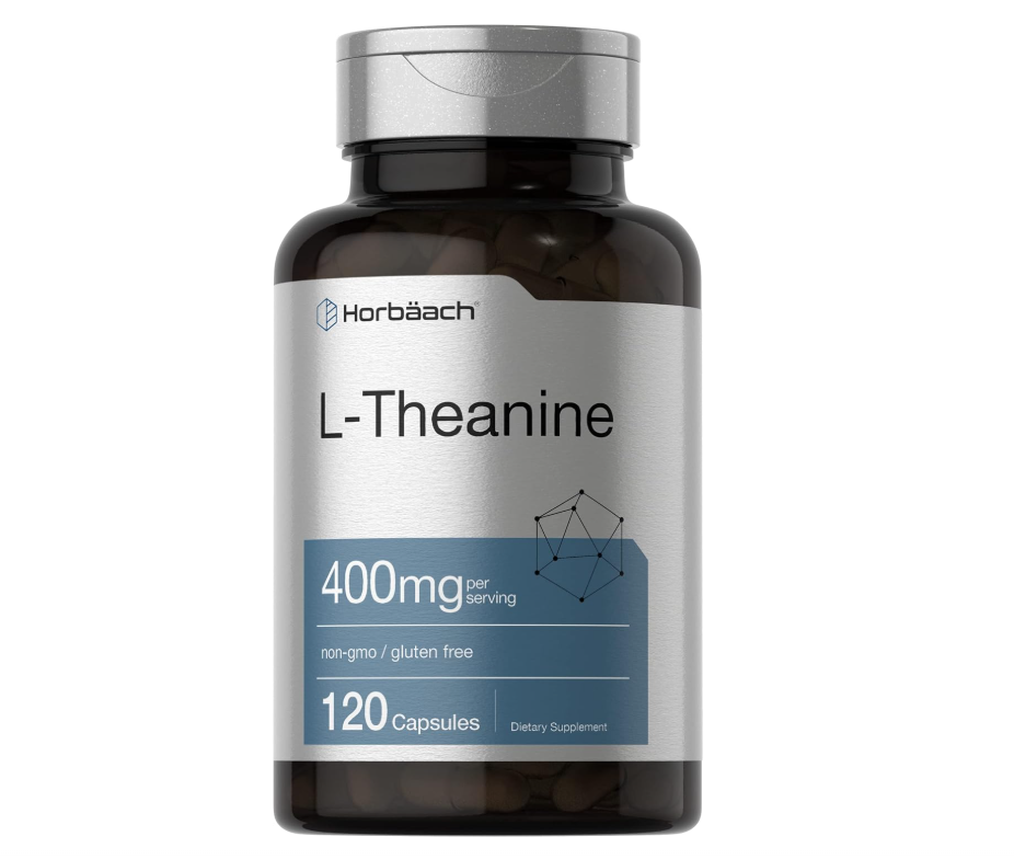 L-teanina Horbäach  | 400 mg | 120 Cápsulas en Polvo | Sin OMG y Sin Gluten