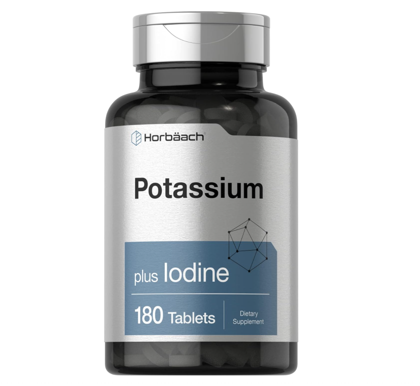 Cloruro de Potasio Horbäach | Yodo Plus  | 180 Tabletas Vegetarianas | Sin OMG y Sin Gluten