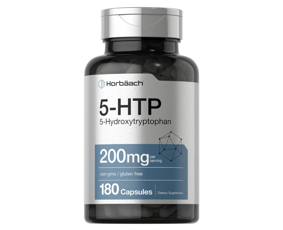 5HTP Horbäach 200 mg | 180 Cápsulas | 5 hidroxitriptófano | Griffonia Simplicifolia | Extra fuerte | Sin OMG, sin Gluten