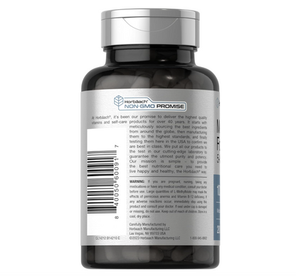 Metil Folato | 1000 mcg | 200 Cápsulas | 5-MTHF | Ácido Fólico | Sin OMG, sin Gluten