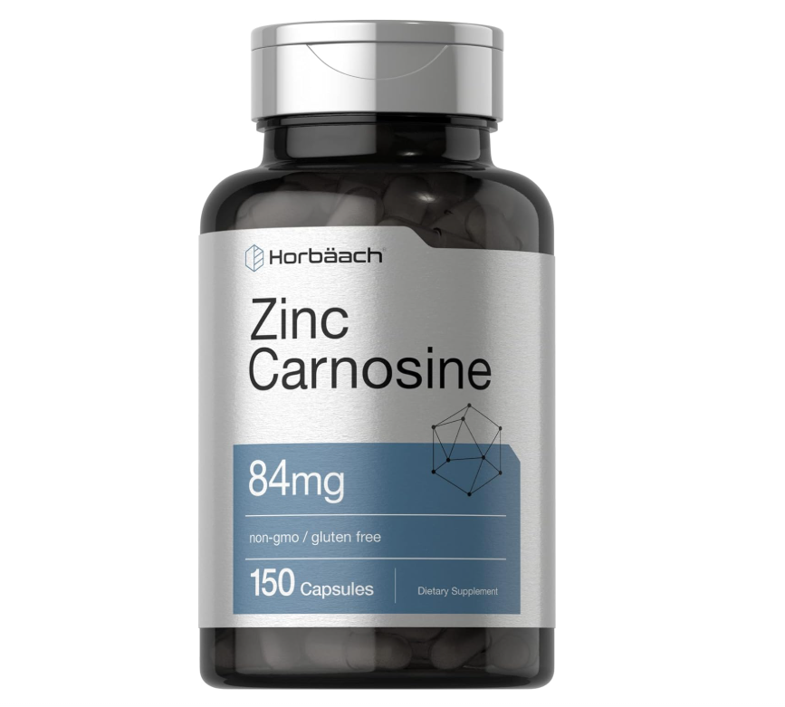 Carnosina de Zinc Horbäach  | 84 mg por Cápsula | 150 unidades | Sin OMG y sin Gluten