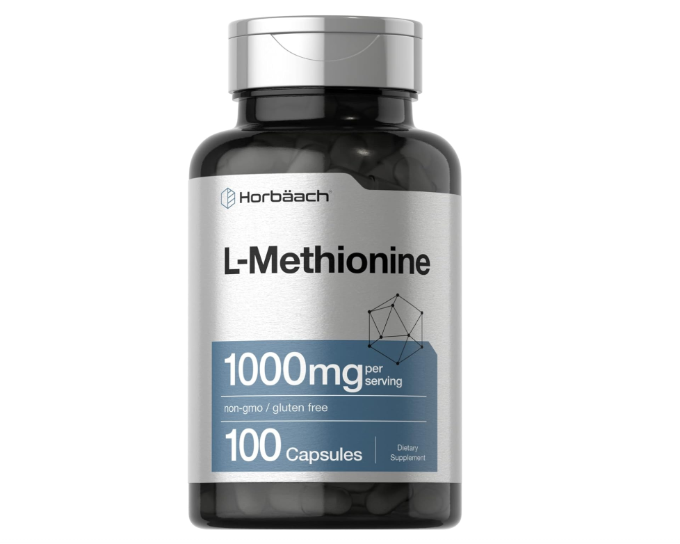 L-metionina Horbäach  1000mg | 100 Cápsulas | Sin OMG, sin Gluten