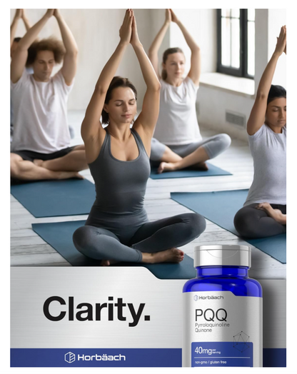 PQQ Horbäach 40 mg | 120 Cápsulas | Máxima fuerza | Suplemento sin OMG y sin Gluten | Sal disódica de pirroloquinolina quinona