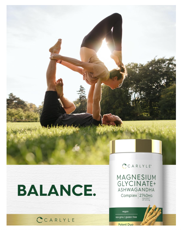 Glicinato de Magnesio con Ashwagandha Carlyle | 2,740 mg | 120 cápsulas