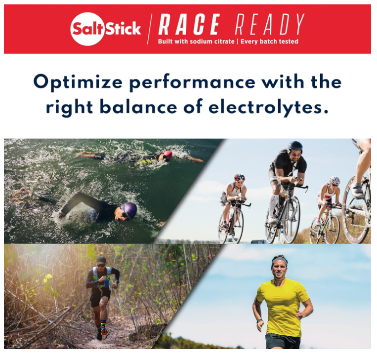 SaltStick Electrolitos con cafeína | Cápsulas de Sal, Alivio de Calambres, Recuperación Deportiva