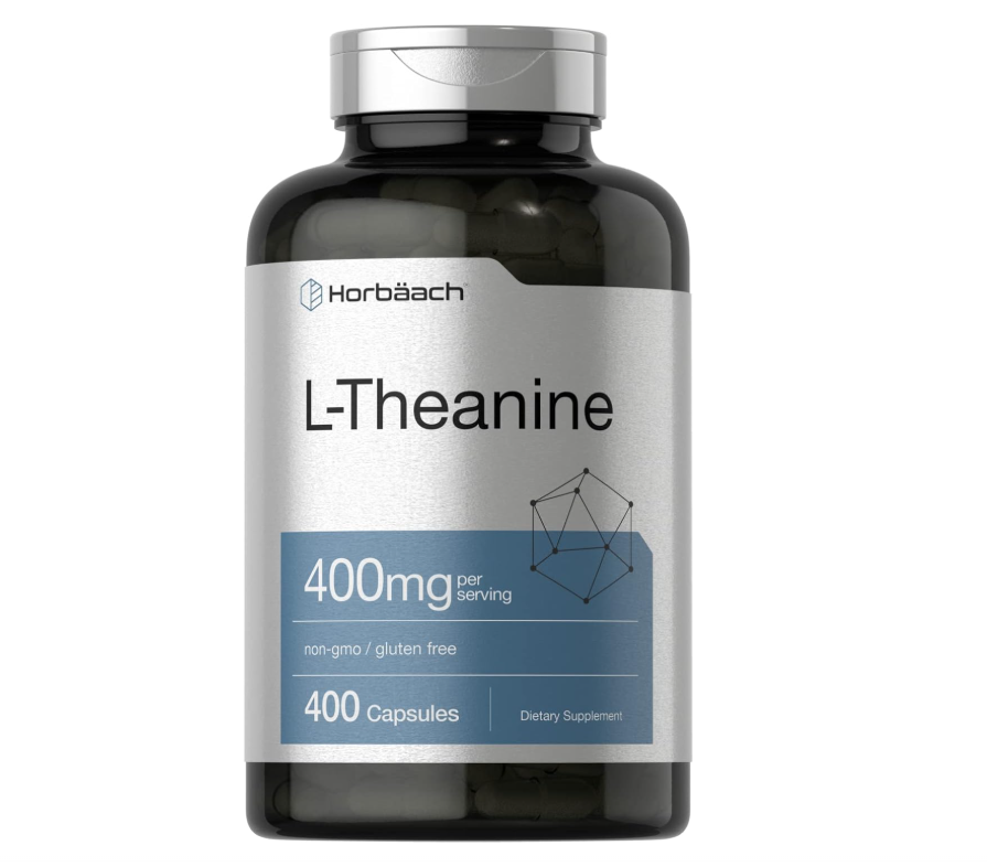 L-teanina 400 mg Horbäach | 400 Cápsulas | Sin OMG y Sin Gluten