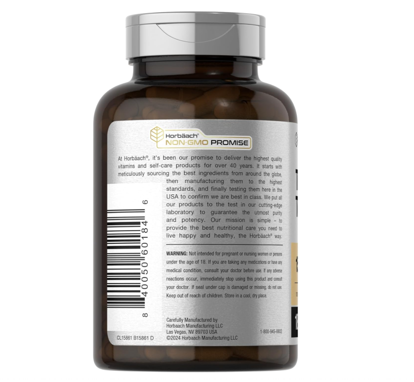 Tribulus Terrestris Horbäach  | 180 Cápsulas | Fuerza máxima | Sin OMG, Sin Gluten