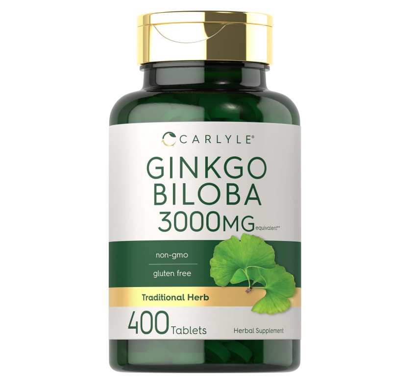 Ginkgo Biloba Carlyle  | 3000mg | 400 Tabletas | Sin OMG, Sin Gluten