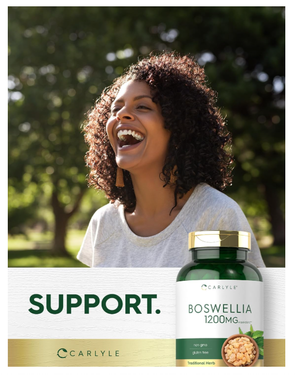 Boswellia Serrata Carlyle | 250 Cápsulas | Complejo con Pimienta Negra | Sin OMG, Sin gluten