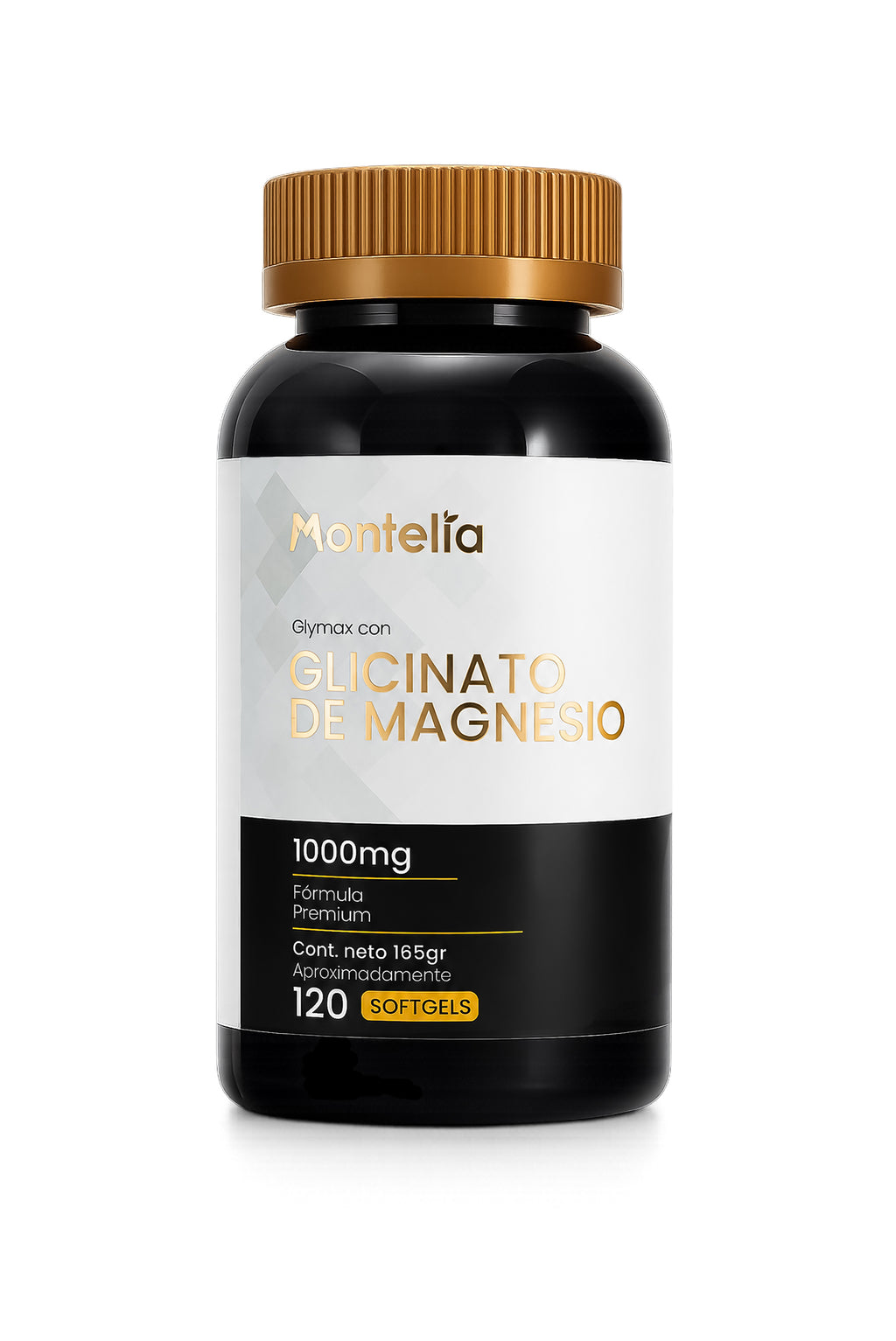 Glicinato de Magnesio Montelia | 1000mg Formula Premiun | 120 Softgels