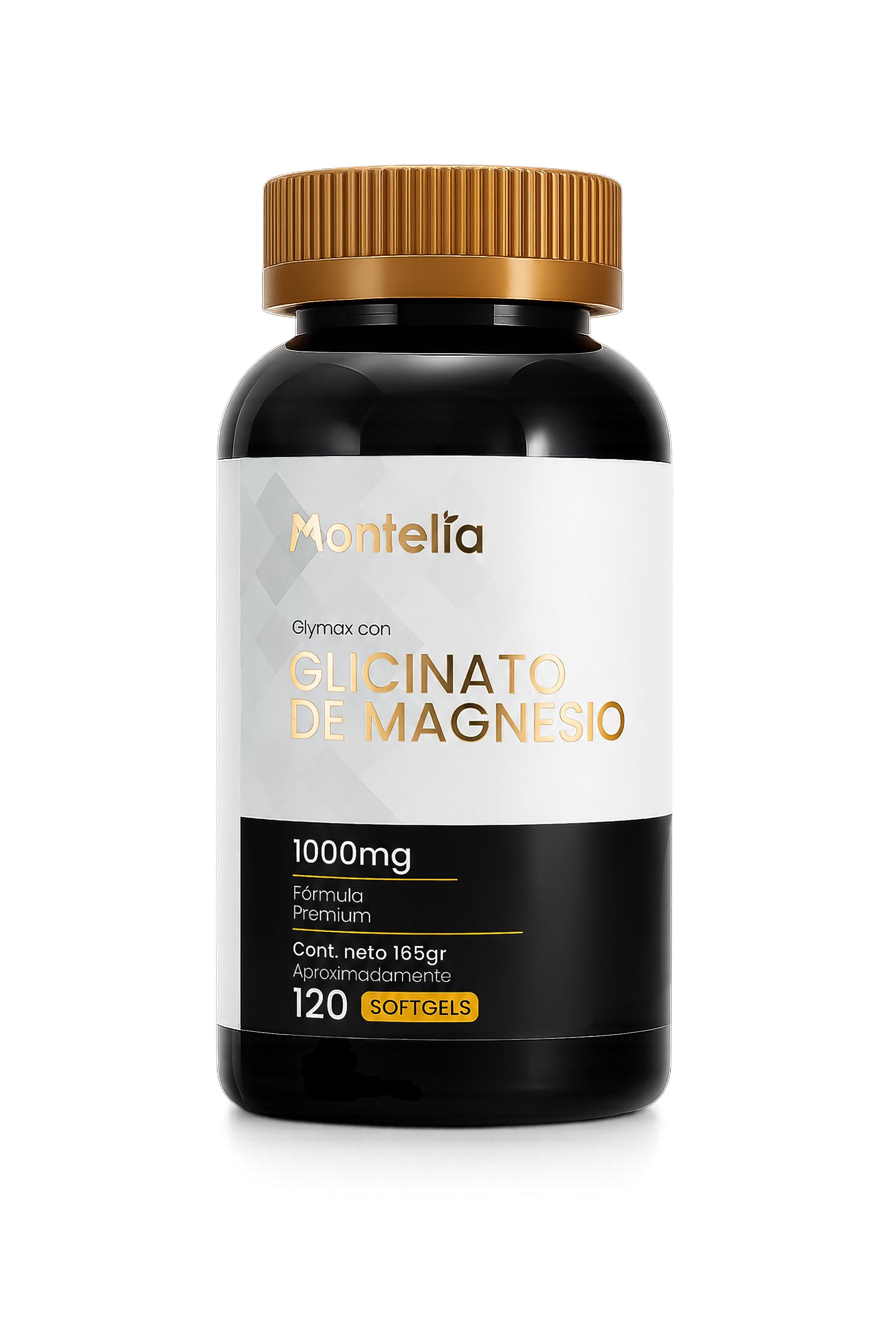 Glicinato de Magnesio Montelia | 1000mg Formula Premiun | 120 Softgels